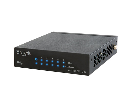 [AN-110-SW-C-5] 110 Series Unmanaged+ Gigabit Switch with Compact Design | 5 Rear Ports